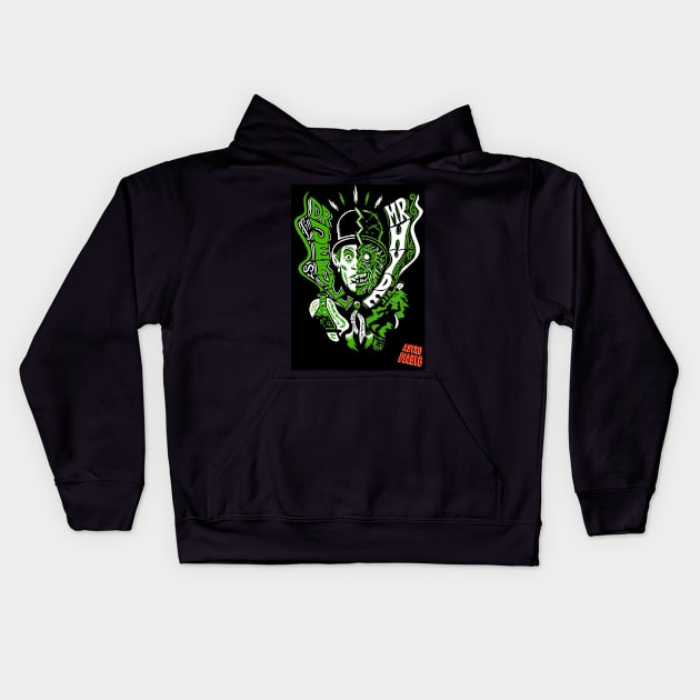 Jekyll & Hyde Kids Hoodie by FatRobotDraws